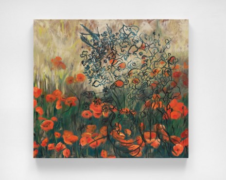 Jeanette Mundt, Heroin - Van Gogh's Vase with Red Poppies and Daisies, 2018 , Lisson Gallery
