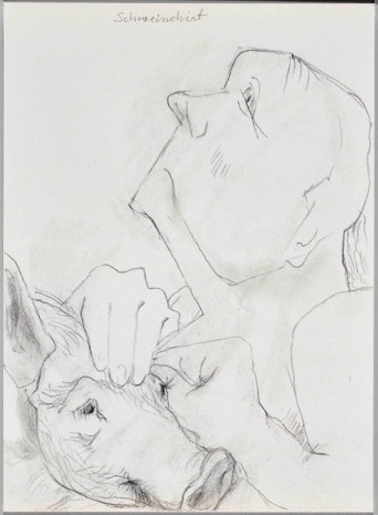 Maria Lassnig, Schweinehirt, ca. 2003, Capitain Petzel