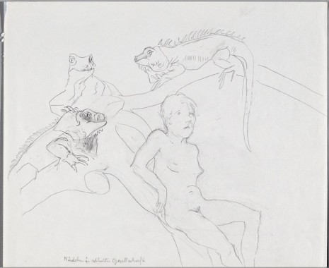 Maria Lassnig, Mädchen in schlechter Gesellschaft, 1983, Capitain Petzel