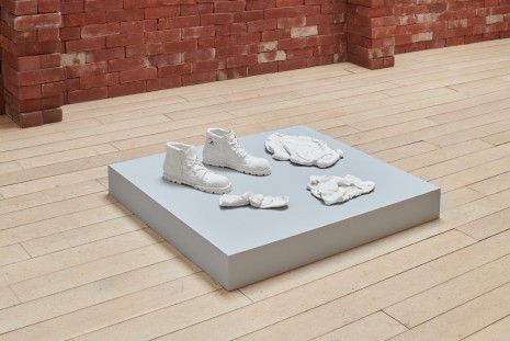 Candice Lin, Fragments from A Hard White Body (Socks, Boots, Underwear, and Hoodie), 2017-2018 , James Cohan Gallery