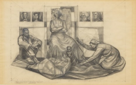 Charles White, Study for Mural – Baccus Medical Building, 1961 , David Zwirner