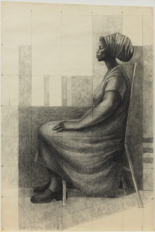 Charles White, Studies for Mary McLeod Bethune Mural (Seated Woman), 1977, David Zwirner
