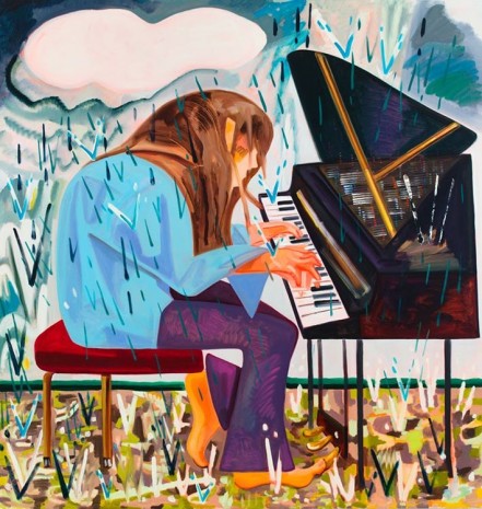 Dana Schutz, Piano in the Rain, 2012, Petzel Gallery