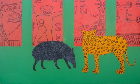 Joan Brown, The Golden Age: The Jaguar and The Tapir, 1985, Galerie Eva Presenhuber