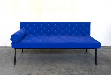 Rinus Van de Velde, Prop, Hotel room, Blue sofa., 2018 , Tim Van Laere Gallery
