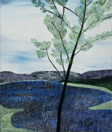 Sally Ross, Arbre et lac, 2012, Galerie Sultana