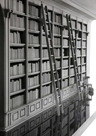 Hans Op de Beeck, The Library (wall piece), 2019 , Marianne Boesky Gallery