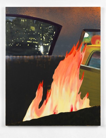 Dexter Dalwood, Fire in a Limo, 2018 , Simon Lee Gallery