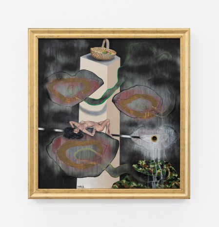 Trulee Hall, Odalisque Sucks Worms (Basket on Display), 2018, Maccarone