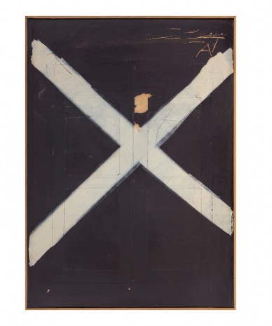 Antoni Tàpies, Gran X sobre cartó, 1974 , Galería Javier López & Fer Francés