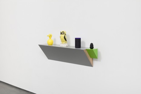 Haim Steinbach, Untitled (duck, owl, alexa, kong), 2019 , Tanya Bonakdar Gallery