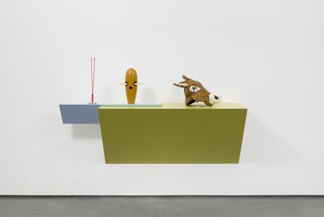 Haim Steinbach, closed at sunset except for fishing, 2019 , Tanya Bonakdar Gallery