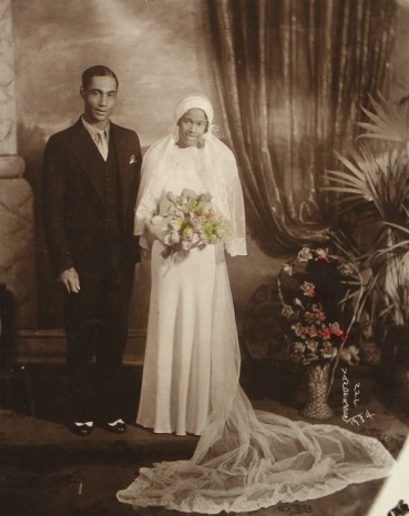 James Van Der Zee, Wedding Couple, 1934 , Howard Greenberg Gallery