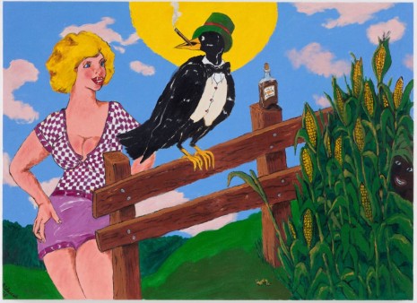Robert Colescott, Old Crow on the Fence, 1978 , Blum & Poe