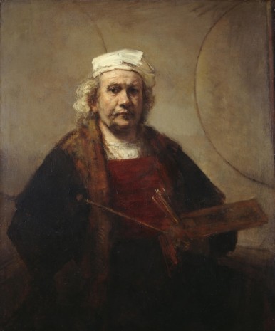 Rembrandt van Rijn, Self-Portrait with Two Circles, c. 1665, Gagosian