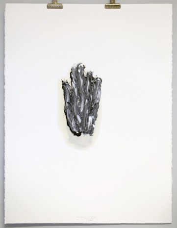 Sarkis, 2018.05.15 Main/Feu en noir et blanc, sur 4 feuilles superposées, 2018 , Galerie Nathalie Obadia