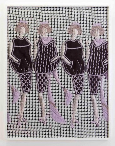 Tobias Kaspar, Four Women (white, black, violet), 2019 I, Galerie Peter Kilchmann