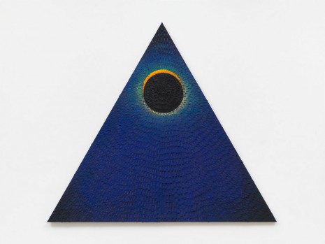 Jennifer Guidi, Lunar Eclipse/Blue Moon (Painted Lavender Sand SF #1T, Blue Gradient, Lavender Ground), 2018, MASSIMODECARLO
