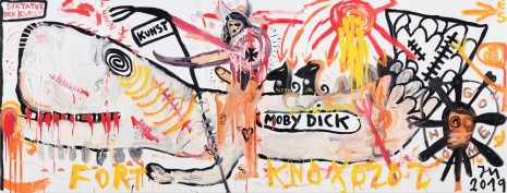 Jonathan Meese, DIKTATUR der Kunstknüppel aus dem Sack: Übung Macht den Meisterz (Daddy d'Ahab is back), 2019 , Tim Van Laere Gallery
