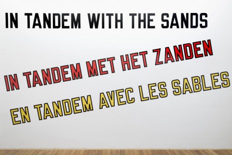 Lawrence Weiner, IN TANDEM WITH THE SANDS, 2018, Dvir Gallery