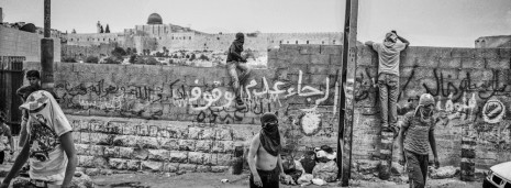 Pavel Wolberg, Palestinian protestores, 2016, Dvir Gallery