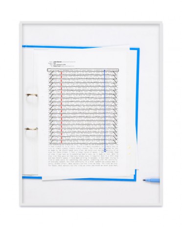 Natalie Czech, A negative calligramme by Julien Bismuth (Jalousie), 2018 , Galerie Mezzanin