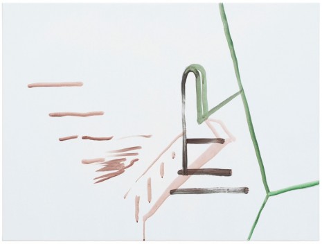 Michael Krebber, ohne Titel (Wirklichkeit erschlägt Kunst) 2, 2019, Galerie Buchholz