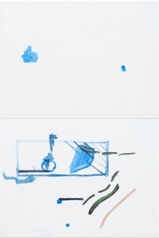 Michael Krebber, ohne Titel (Wirklichkeit erschla?gt Kunst) 15, 2019 , Galerie Buchholz