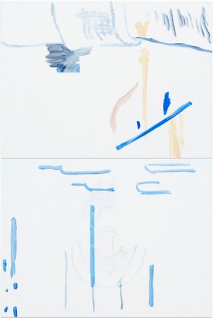 Michael Krebber, ohne Titel (Wirklichkeit erschlägt Kunst) 18, 2019 , Galerie Buchholz