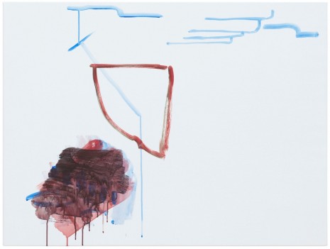 Michael Krebber, ohne Titel (Wirklichkeit erschlägt Kunst) 5, 2019 , Galerie Buchholz