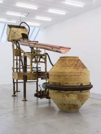 Virginia Overton, Untitled (Cement Mixer / Water Fountain), 2019 , Bortolami Gallery