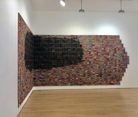 Elias Sime, Tightrope: I BURNED IT, 2019 , James Cohan Gallery