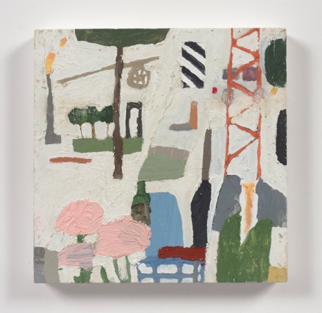 Mariel Capanna, Factory, Flowers, Scaffolding, Trees, 2019 , Steve Turner