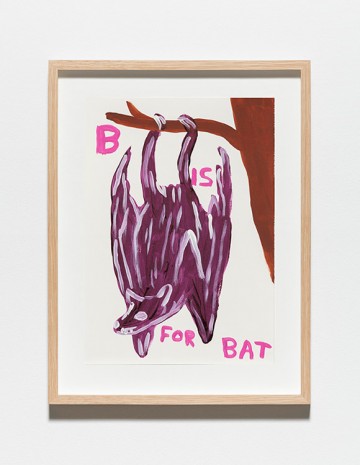 David Shrigley, Untitled (B is For Bat) (2019), , Galleri Nicolai Wallner