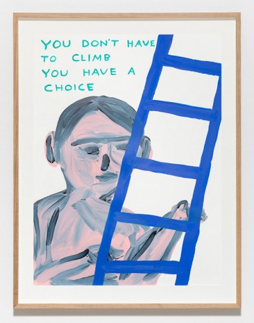 David Shrigley, Untitled (You Don't Have to Climb) (2019), , Galleri Nicolai Wallner