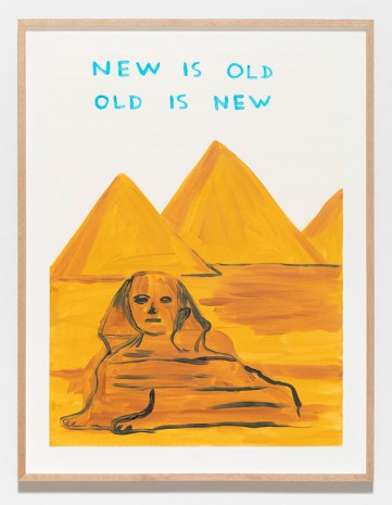 David Shrigley, Untitled (New Is Old Old Is New) (2019), , Galleri Nicolai Wallner