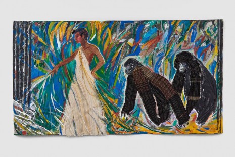 Emma Amos, Josephine and the Mountain Gorillas, 1985 , Pippy Houldsworth Gallery