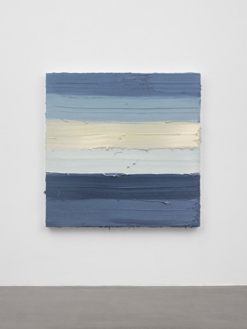 Jason Martin, Untitled (Zinc white / Royal blue light / French graphite grey), 2019 , Lisson Gallery