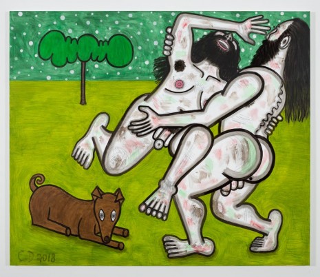 Carroll Dunham, Green Evening (1), 2018 , Galerie Eva Presenhuber