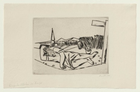 Max Beckmann, Schlafendes Mädchen im Kornfeld, 1922, Contemporary Fine Arts - CFA