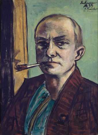 Max Beckmann, Selbstbildnis auf Grün mit grünem Hemd, 1939 , Contemporary Fine Arts - CFA