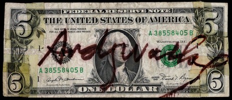 Lee Jaffe, $5: Poor Man's Counterfeit (in collaboration with Jean-Michel Basquiat, Andy Warhol and anonymous counterfeiter), 1984, Galerie Eva Presenhuber