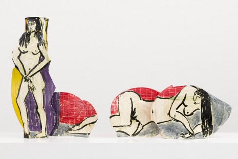 Betty Woodman, His and Hers Vases: Life Drawing, 2008 , David Kordansky Gallery