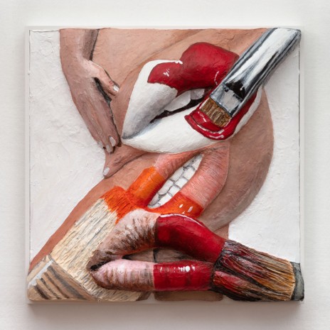 Gina Beavers, Nude with Painter’s Lips, 2019 , Marianne Boesky Gallery