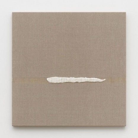 Analia Saban, Composition with Woven Brushstroke (White) #2, 2019 , Praz-Delavallade