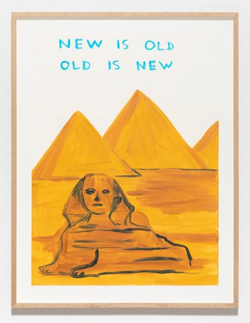 David Shrigley, Untitled (New Is Old Old Is New), 2019, Galleri Nicolai Wallner