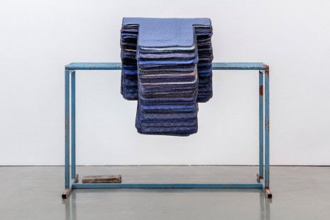 Theaster Gates, Untitled (Blue Rack with Stacked Crosses),  2019 , Regen Projects