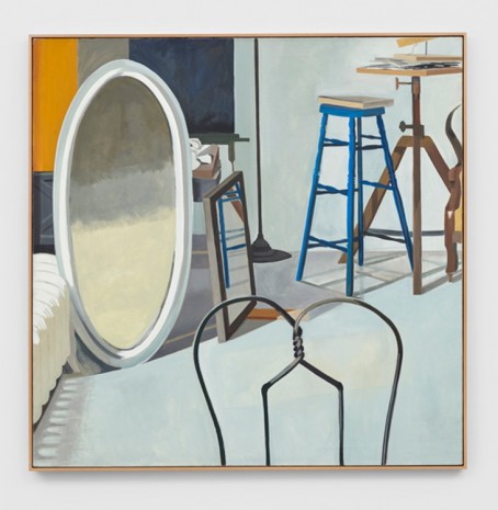 Lois Dodd, Oval Mirror, Wire Backed Chair, 1972, Modern Art