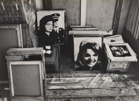 Ugo Mulas, Jackie paintings in Andy Warhol’s Factory, 1964 , Matthew Marks Gallery