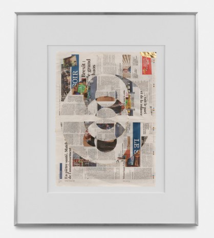 Walead Beshty, Blind Collage (Three 180° Rotations, Le Soir, Wednesday, September 4, 2019), 2019 , rodolphe janssen